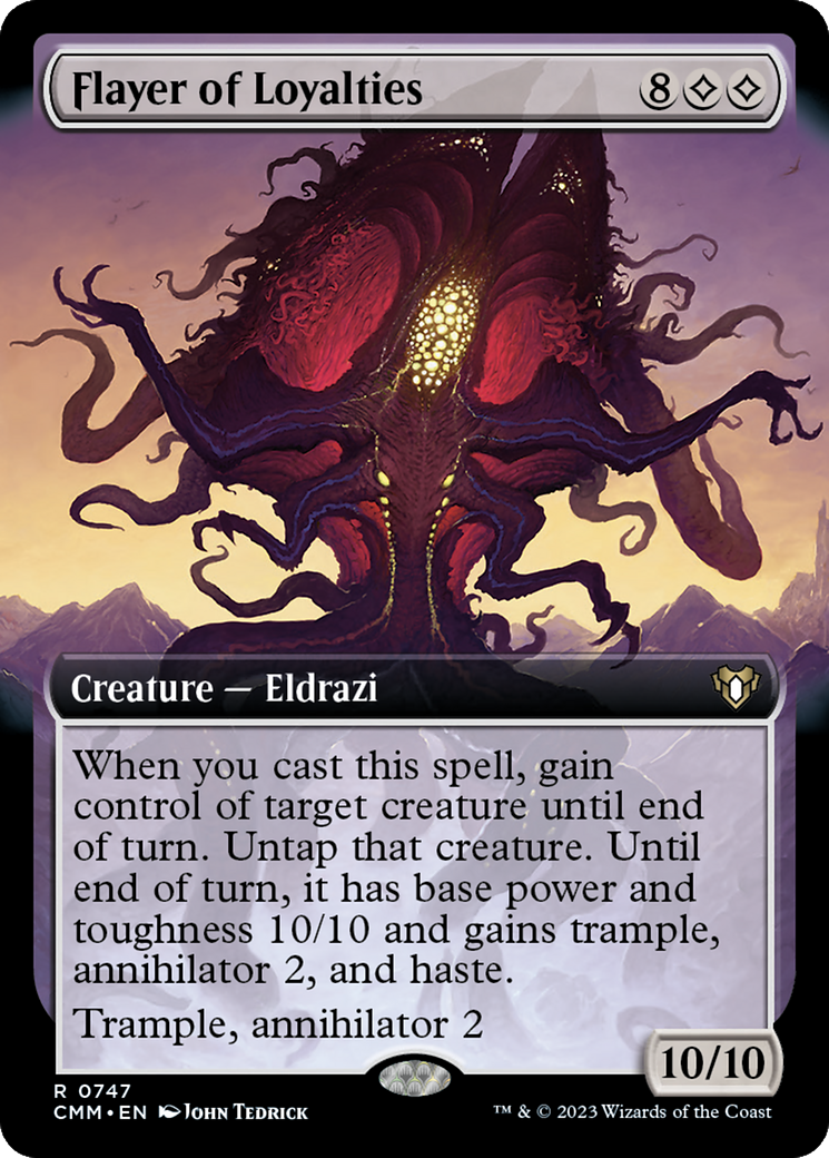 Flayer of Loyalties (Extended Art) [Commander Masters] | Dragon's Lair Comics and Fantasy Houston TX