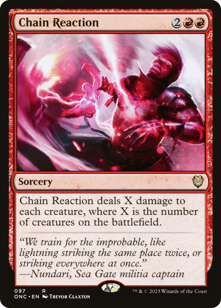 Chain Reaction [Phyrexia: All Will Be One Commander] | Dragon's Lair Comics and Fantasy Houston TX