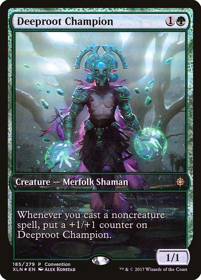 Deeproot Champion (Convention) (Full Art) [Ixalan Promos] | Dragon's Lair Comics and Fantasy Houston TX