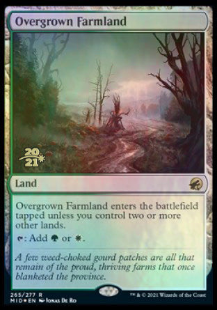 Overgrown Farmland [Innistrad: Midnight Hunt Prerelease Promos] | Dragon's Lair Comics and Fantasy Houston TX