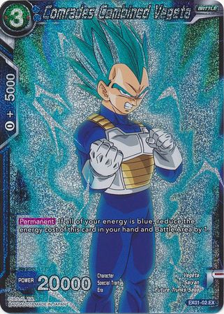 Comrades Combined Vegeta (Foil) (EX01-02) [Mighty Heroes] | Dragon's Lair Comics and Fantasy Houston TX