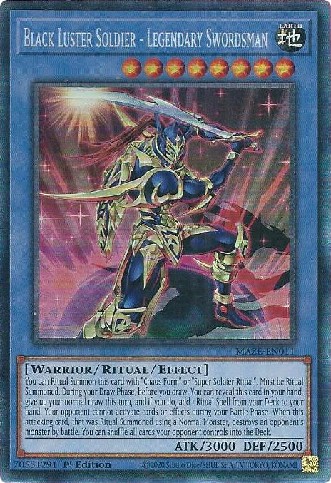 Black Luster Soldier - Legendary Swordsman [MAZE-EN011] Collector's Rare | Dragon's Lair Comics and Fantasy Houston TX