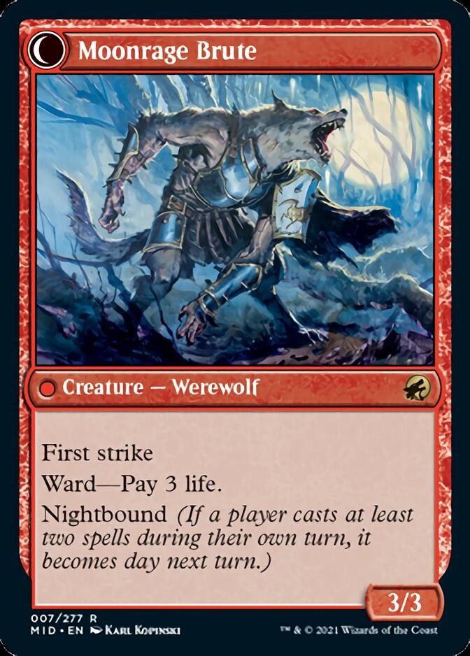 Brutal Cathar // Moonrage Brute [Innistrad: Midnight Hunt] | Dragon's Lair Comics and Fantasy Houston TX