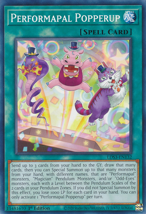 Performapal Popperup [LDS3-EN132] Common | Dragon's Lair Comics and Fantasy Houston TX