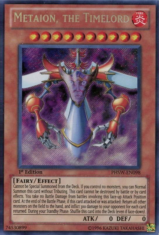 Metaion, the Timelord [PHSW-EN098] Secret Rare | Dragon's Lair Comics and Fantasy Houston TX