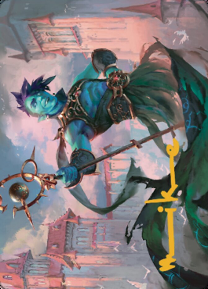 Haughty Djinn Art Card (Gold-Stamped Signature) [Dominaria United Art Series] | Dragon's Lair Comics and Fantasy Houston TX