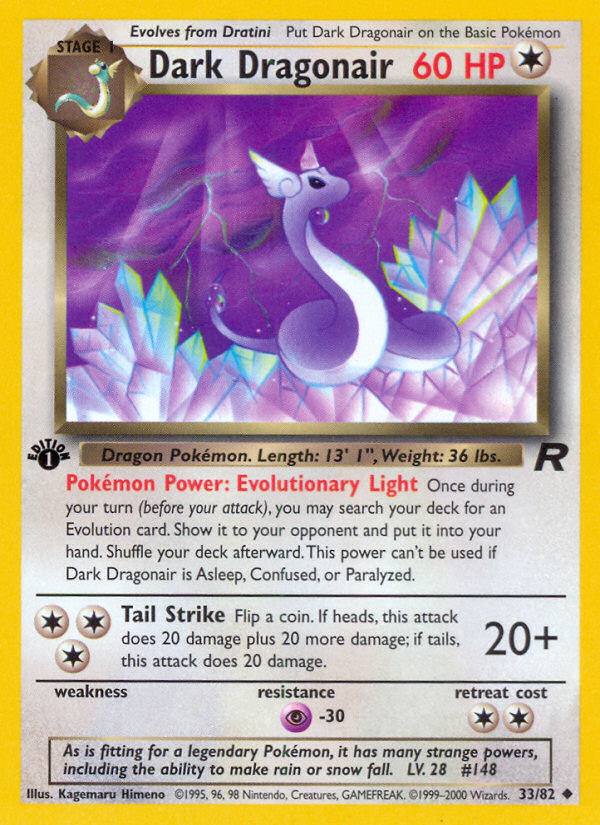 Dark Dragonair (33/82) [Team Rocket 1st Edition] | Dragon's Lair Comics and Fantasy Houston TX
