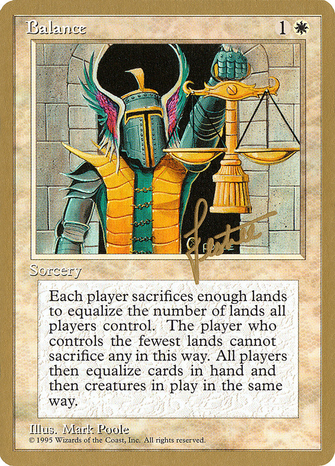 Balance (Bertrand Lestree) [Pro Tour Collector Set] | Dragon's Lair Comics and Fantasy Houston TX