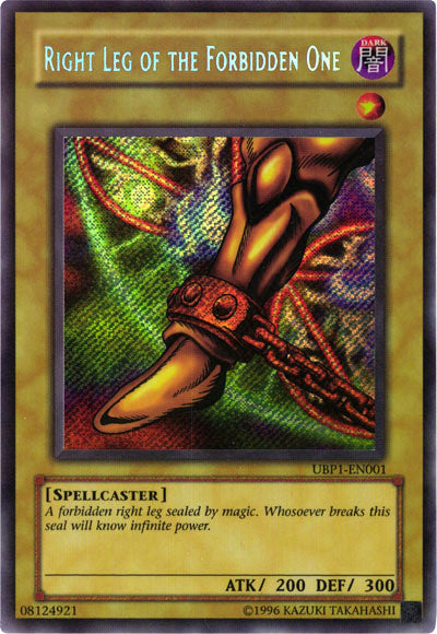 Right Leg of the Forbidden One [UBP1-EN001] Secret Rare | Dragon's Lair Comics and Fantasy Houston TX