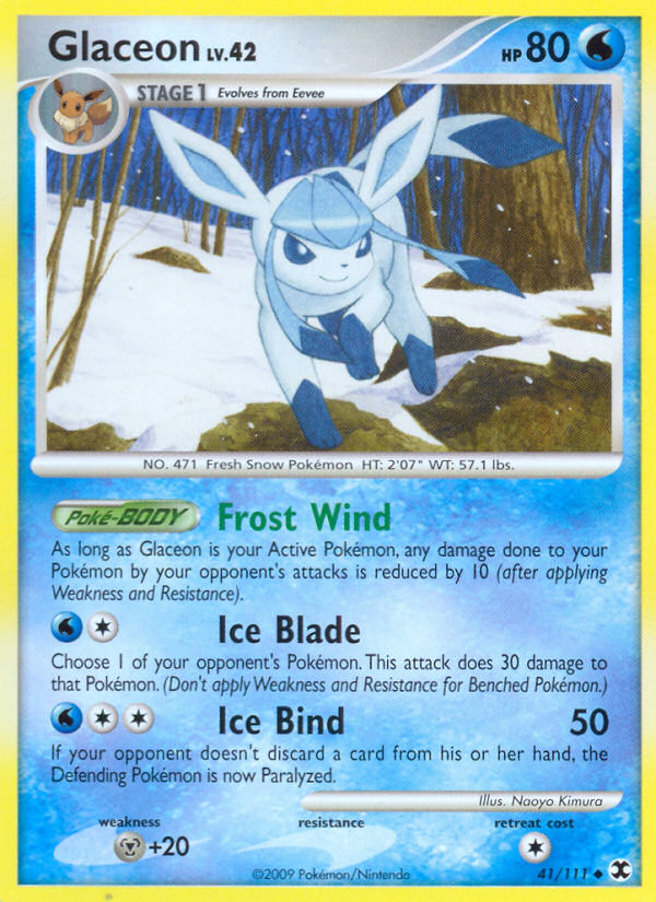 Glaceon (41/111) [Platinum: Rising Rivals] | Dragon's Lair Comics and Fantasy Houston TX