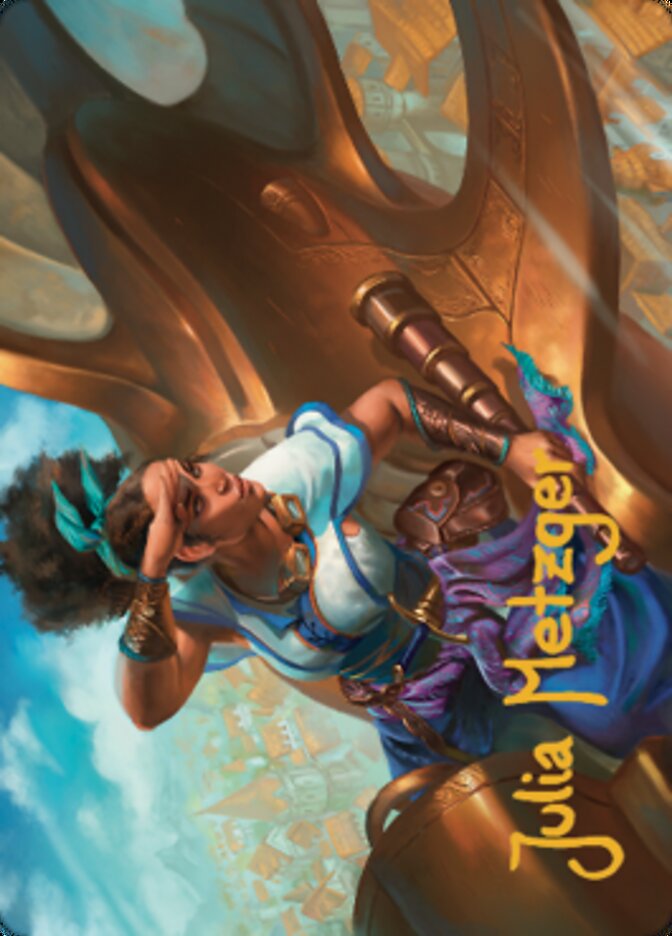 Talas Lookout Art Card (Gold-Stamped Signature) [Dominaria United Art Series] | Dragon's Lair Comics and Fantasy Houston TX