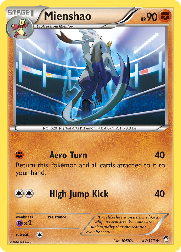 Mienshao (57/111) [XY: Furious Fists] | Dragon's Lair Comics and Fantasy Houston TX