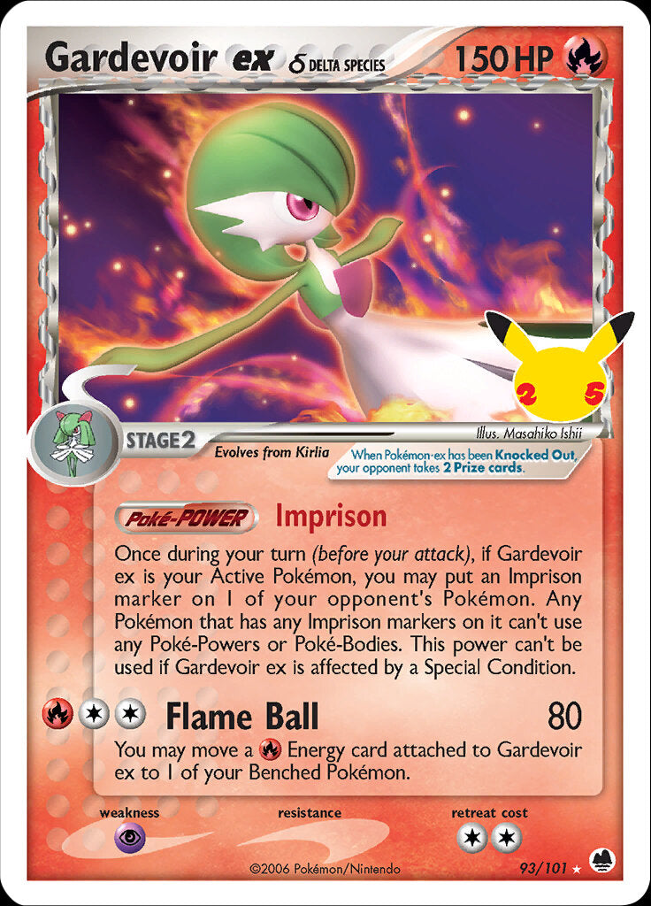 Gardevoir ex (93/101) (Delta Species) [Celebrations: 25th Anniversary - Classic Collection] | Dragon's Lair Comics and Fantasy Houston TX