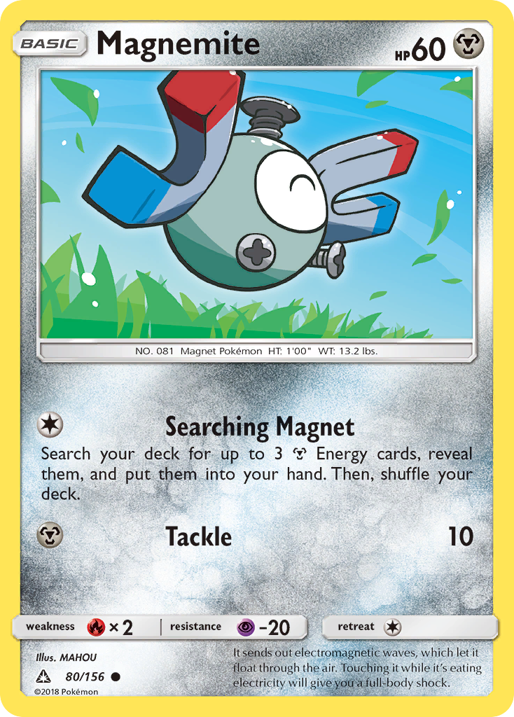Magnemite (80/156) [Sun & Moon: Ultra Prism] | Dragon's Lair Comics and Fantasy Houston TX