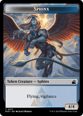 Saproling // Sphinx Double-Sided Token [Ravnica Remastered Tokens] | Dragon's Lair Comics and Fantasy Houston TX