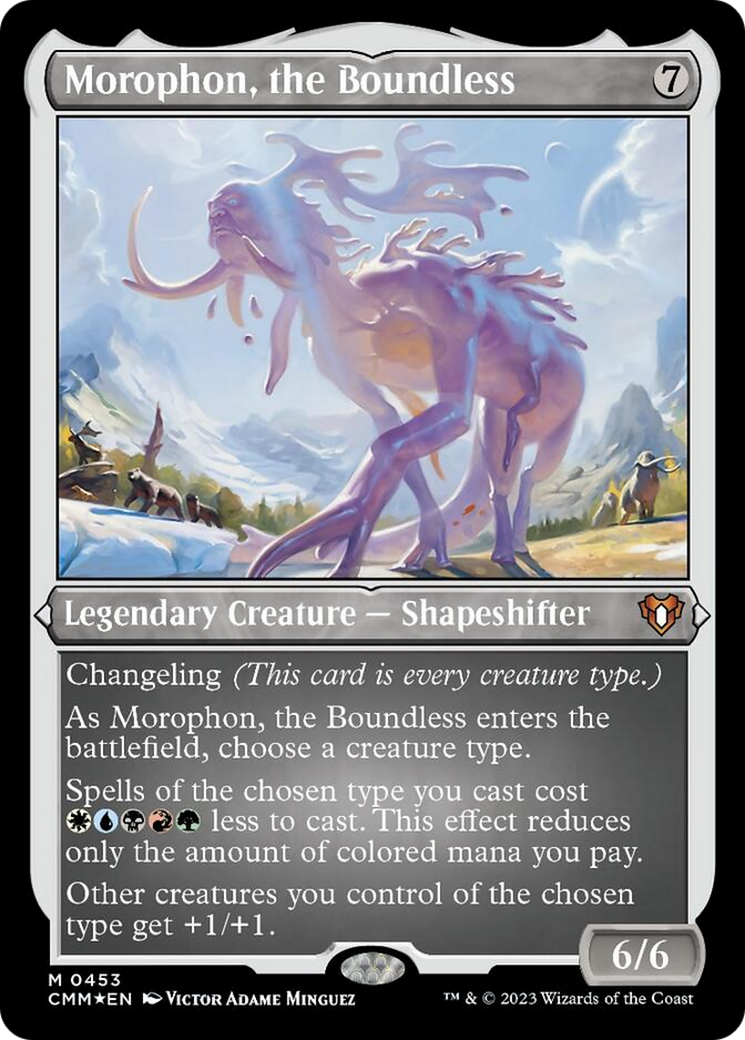 Morophon, the Boundless (Foil Etched) [Commander Masters] | Dragon's Lair Comics and Fantasy Houston TX
