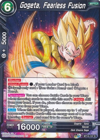 Gogeta, Fearless Fusion (BT12-137) [Vicious Rejuvenation] | Dragon's Lair Comics and Fantasy Houston TX