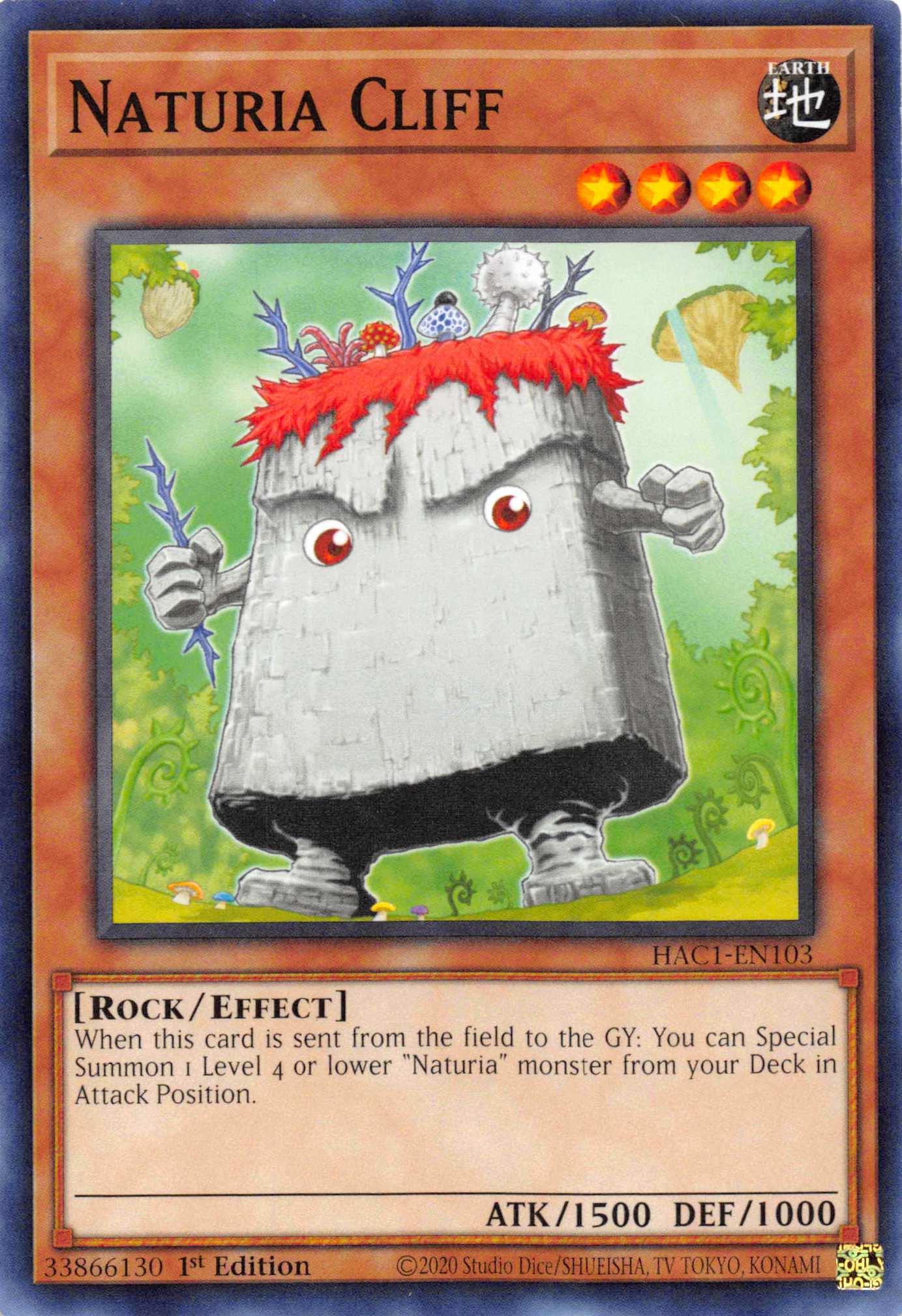 Naturia Cliff (Duel Terminal) [HAC1-EN103] Parallel Rare | Dragon's Lair Comics and Fantasy Houston TX