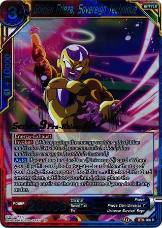 Golden Frieza, Sovereign Technique (BT9-106) [Universal Onslaught Prerelease Promos] | Dragon's Lair Comics and Fantasy Houston TX