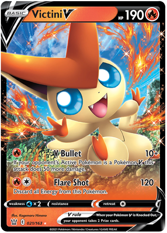 Victini V (021/163) [Sword & Shield: Battle Styles] | Dragon's Lair Comics and Fantasy Houston TX