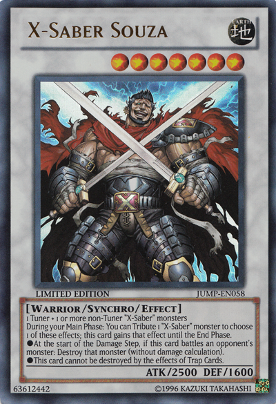 X-Saber Souza [JUMP-EN058] Ultra Rare | Dragon's Lair Comics and Fantasy Houston TX