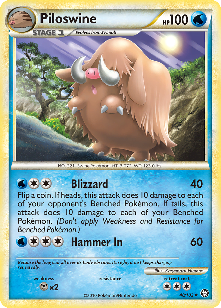 Piloswine (48/102) [HeartGold & SoulSilver: Triumphant] | Dragon's Lair Comics and Fantasy Houston TX