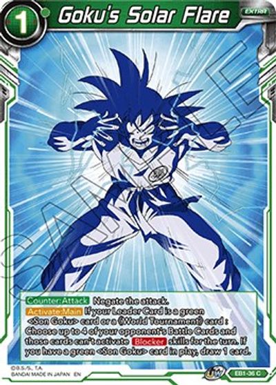 Goku's Solar Flare (EB1-36) [Battle Evolution Booster] | Dragon's Lair Comics and Fantasy Houston TX