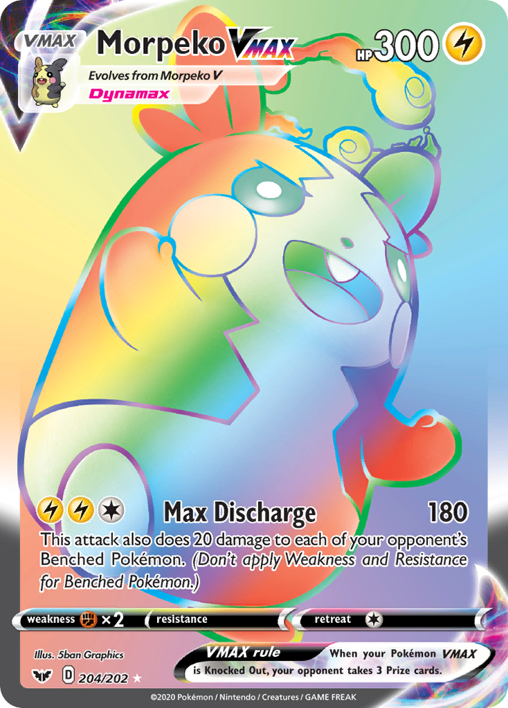 Morpeko VMAX (204/202) [Sword & Shield: Base Set] | Dragon's Lair Comics and Fantasy Houston TX
