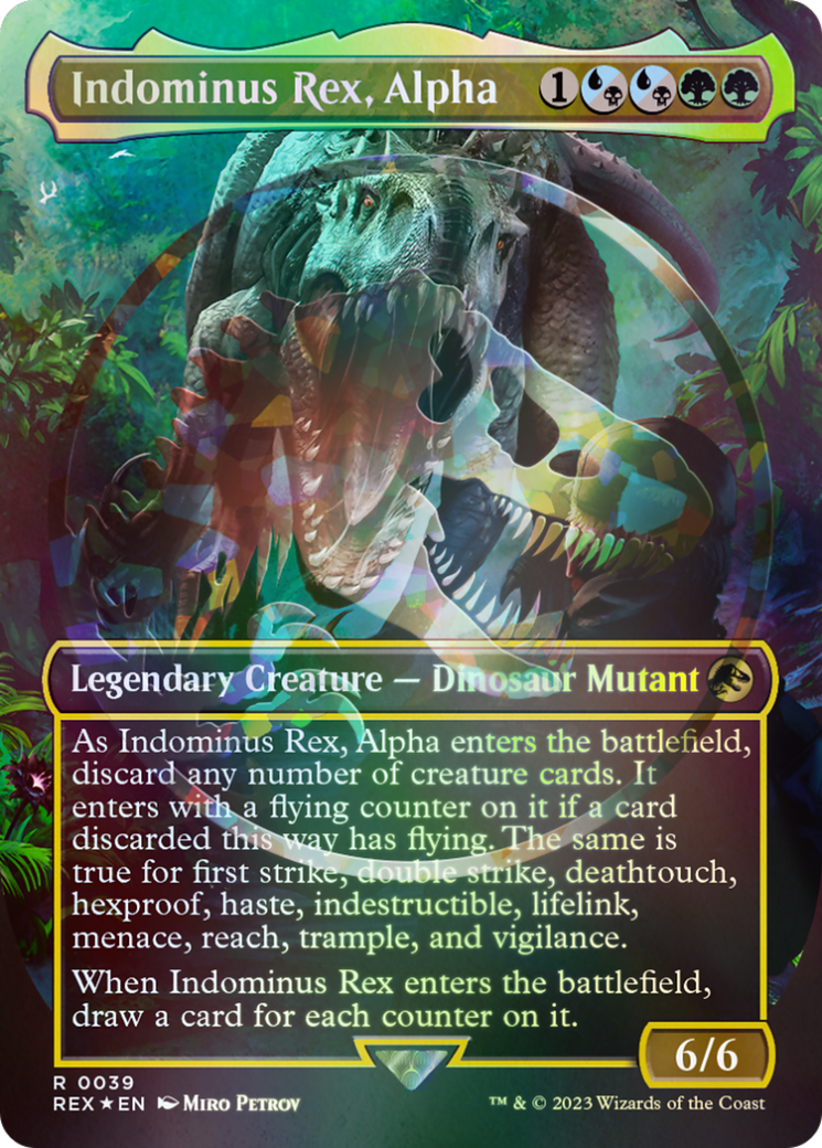 Indominus Rex, Alpha (Emblem) (Borderless) [Jurassic World Collection Tokens] | Dragon's Lair Comics and Fantasy Houston TX