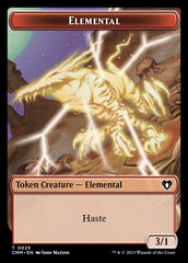 Spirit (0039) // Elemental (0025) Double-Sided Token [Commander Masters Tokens] | Dragon's Lair Comics and Fantasy Houston TX