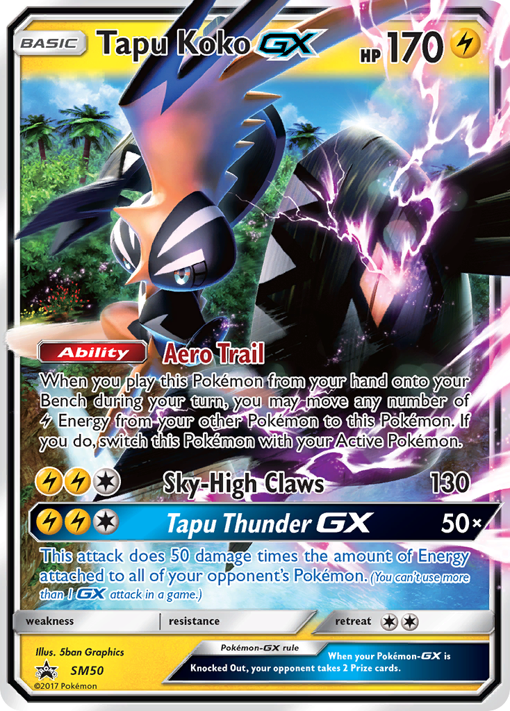 Tapu Koko GX (SM50) [Sun & Moon: Black Star Promos] | Dragon's Lair Comics and Fantasy Houston TX
