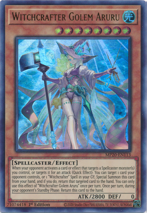 Witchcrafter Golem Aruru [MP20-EN113] Ultra Rare | Dragon's Lair Comics and Fantasy Houston TX
