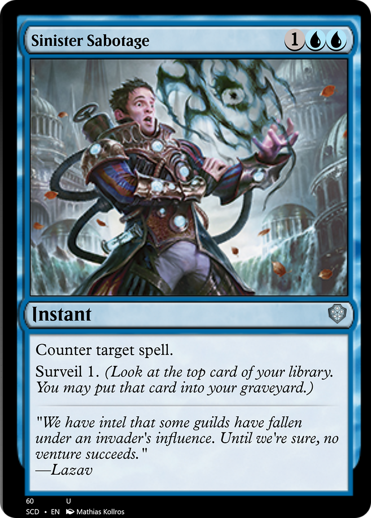 Sinister Sabotage [Starter Commander Decks] | Dragon's Lair Comics and Fantasy Houston TX