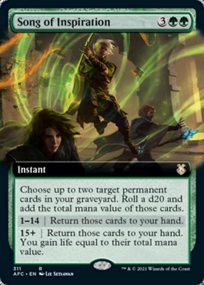 Song of Inspiration (Extended Art) [Dungeons & Dragons: Adventures in the Forgotten Realms Commander] | Dragon's Lair Comics and Fantasy Houston TX