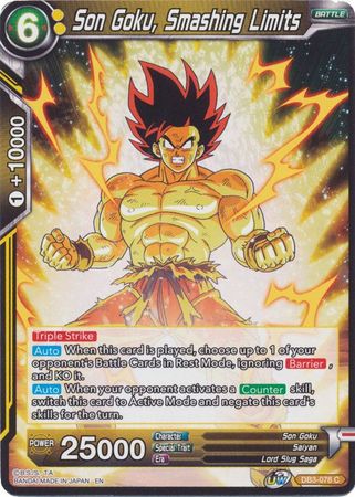 Son Goku, Smashing Limits (DB3-078) [Giant Force] | Dragon's Lair Comics and Fantasy Houston TX