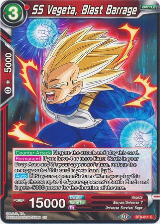 SS Vegeta, Blast Barrage (BT9-011) [Universal Onslaught] | Dragon's Lair Comics and Fantasy Houston TX