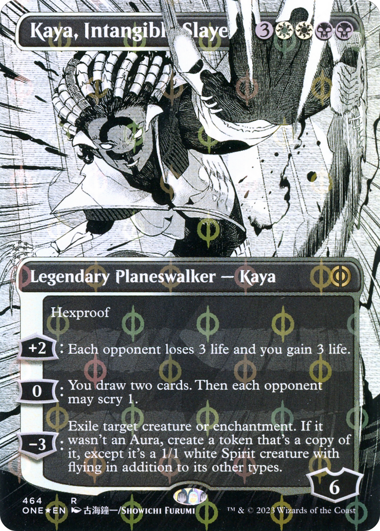 Kaya, Intangible Slayer (Borderless Manga Step-and-Compleat Foil) [Phyrexia: All Will Be One] | Dragon's Lair Comics and Fantasy Houston TX