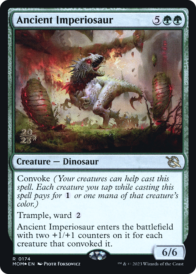 Ancient Imperiosaur [March of the Machine Prerelease Promos] | Dragon's Lair Comics and Fantasy Houston TX