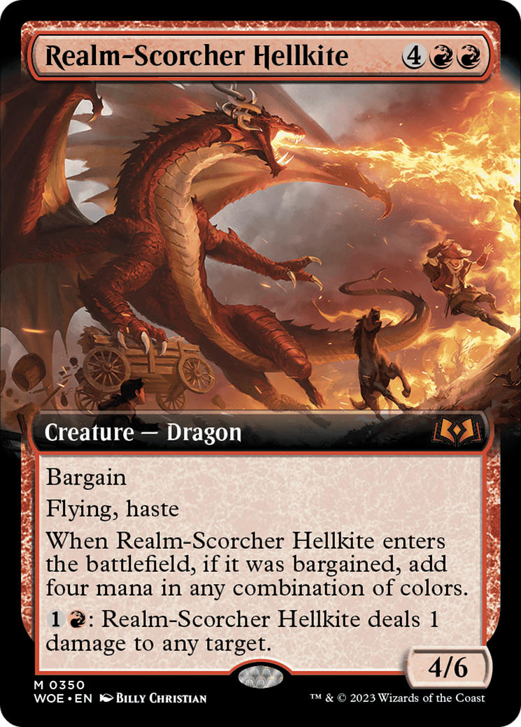 Realm-Scorcher Hellkite (Extended Art) [Wilds of Eldraine] | Dragon's Lair Comics and Fantasy Houston TX