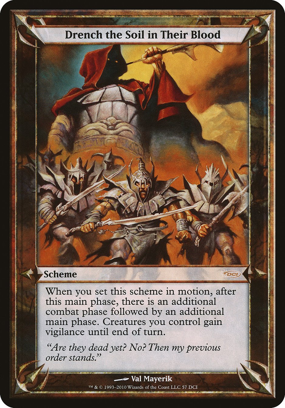 Drench the Soil in Their Blood (Schemes) [Promotional Schemes] | Dragon's Lair Comics and Fantasy Houston TX