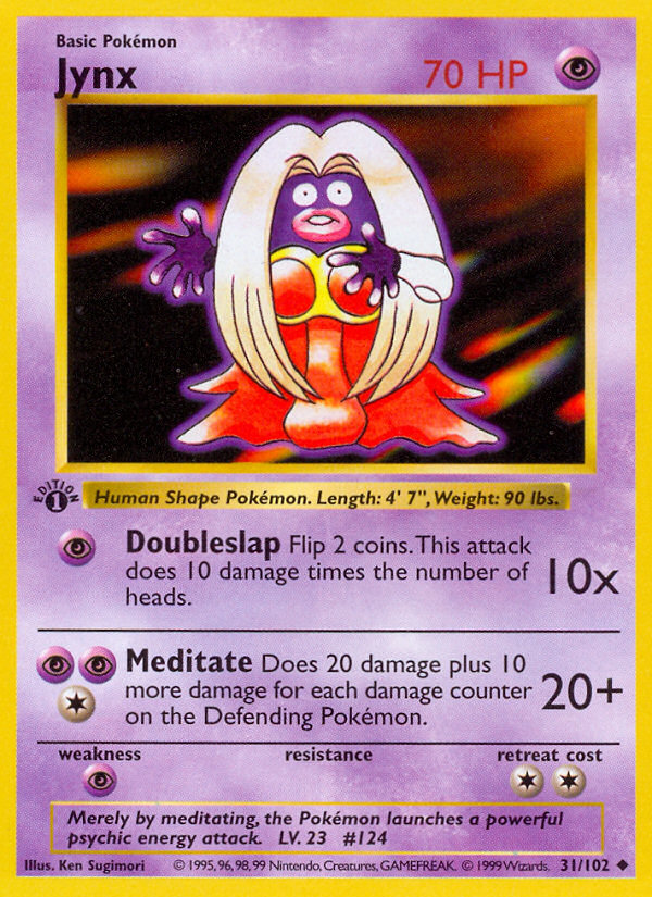 Jynx (31/102) (Shadowless) [Base Set 1st Edition] | Dragon's Lair Comics and Fantasy Houston TX