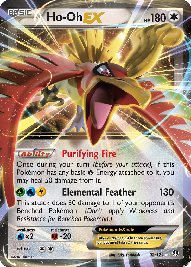 Ho-Oh EX (92/122) [XY: BREAKpoint] | Dragon's Lair Comics and Fantasy Houston TX