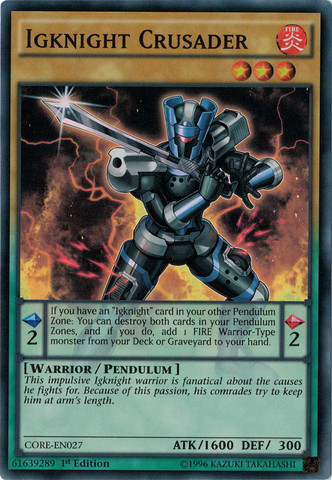 Igknight Crusader [CORE-EN027] Super Rare | Dragon's Lair Comics and Fantasy Houston TX