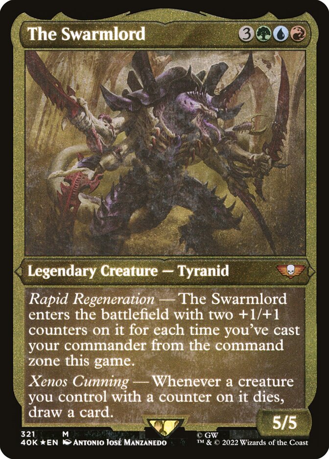 The Swarmlord (Display Commander) (Surge Foil) [Warhammer 40,000] | Dragon's Lair Comics and Fantasy Houston TX