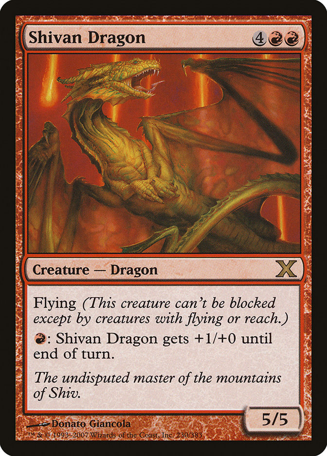 Shivan Dragon [Tenth Edition] | Dragon's Lair Comics and Fantasy Houston TX