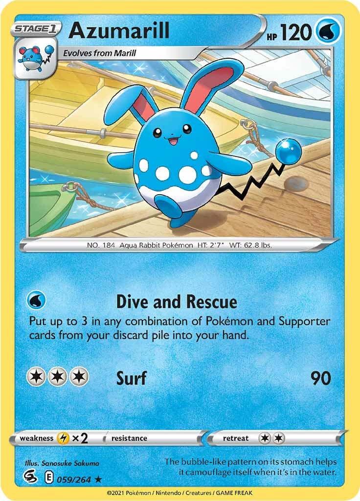 Azumarill (059/264) [Sword & Shield: Fusion Strike] | Dragon's Lair Comics and Fantasy Houston TX