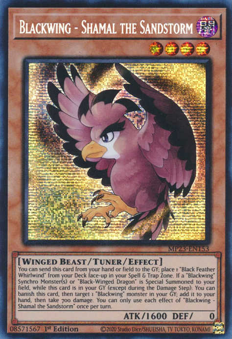 Blackwing - Shamal the Sandstorm [MP23-EN153] Prismatic Secret Rare | Dragon's Lair Comics and Fantasy Houston TX