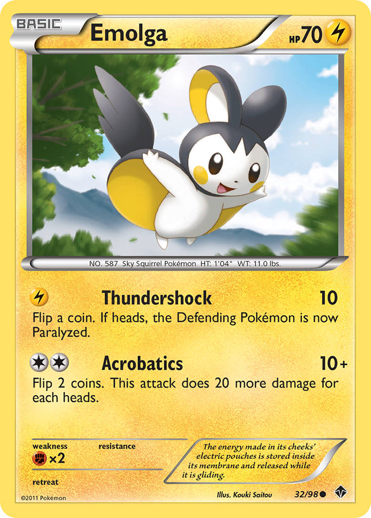 Emolga (32/98) [Black & White: Emerging Powers] | Dragon's Lair Comics and Fantasy Houston TX