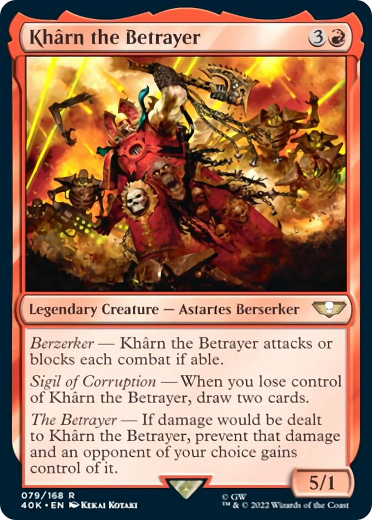 Kharn the Betrayer (Surge Foil) [Warhammer 40,000] | Dragon's Lair Comics and Fantasy Houston TX