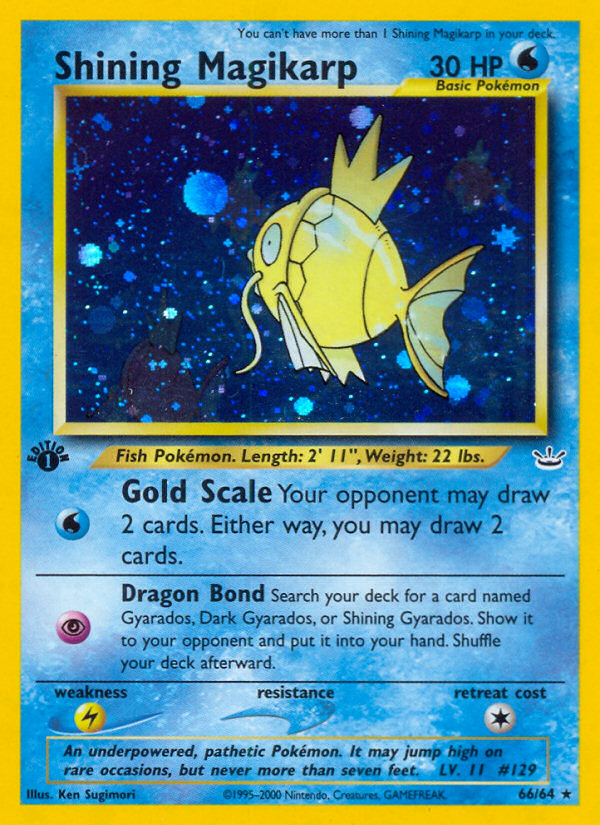 Shining Magikarp (66/64) [Neo Revelation 1st Edition] | Dragon's Lair Comics and Fantasy Houston TX
